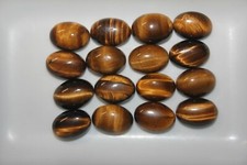 Natural Tiger Eye 14x10mm Flat Back Oval Cabochon Loose Gemstone s