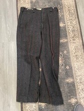 Vintage Woolrich Malone Heavy Wool Hunting Pants Gray Red Stripe 38x42