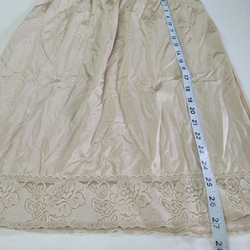Vanity Fair Slip Mujer S Beige Nylon 28" Borde de Encaje Doble Aberturas Laterales 11-125 EE. UU. - Imagen 9 de 10