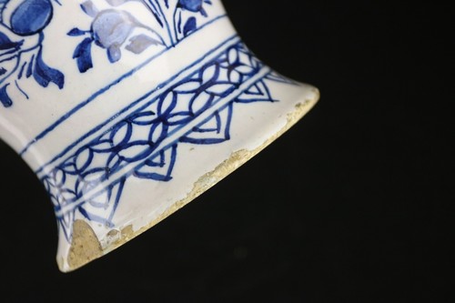 Antique Blue & White Dutch Delft Chinoiserie Vase 18thC - Picture 14 of 24