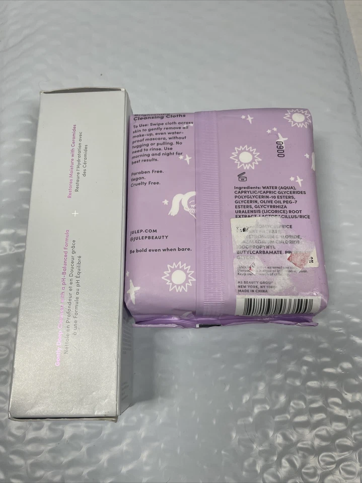 Julep LOVE YOUR BARE FACE Replenishing Creme To Foam Cleanser & Cleansing Cloths - Image 2 of 3