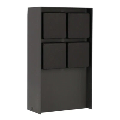 LED UNIVERSUM Außensteckdose ADAM 4 anthrazit Garten Strom Energie Säule Station 4-fach IP44