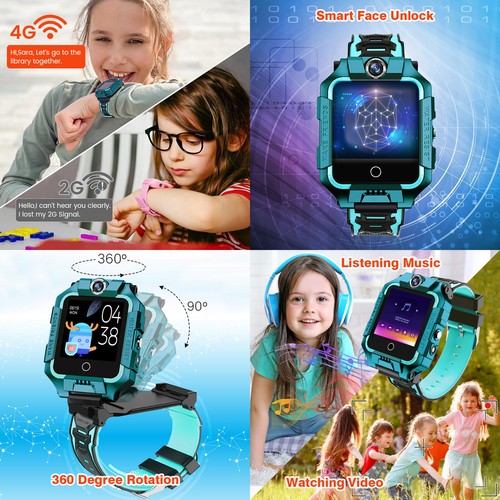 4G Kids Smart Watch Dual Camera 360° Rotating WIFI GPS SOS Anti Lost Kids Gifts - Picture 25 of 53