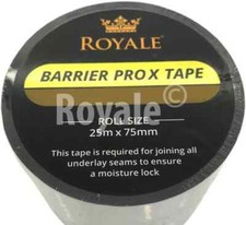 Royal Barrier Pro X Tape For Underlay Joins Moisture Barrier Lock 25mx75mm Roll