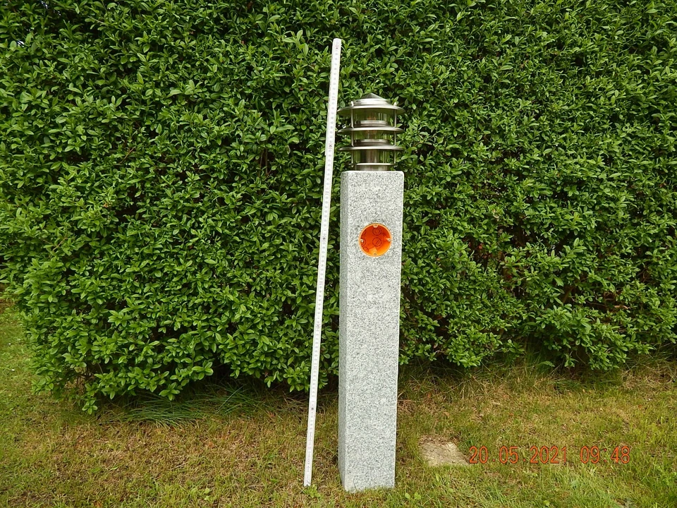 LED Gartenlampe Granit  Wegeleuchte echter Stein 230 V Steinleuchte Außenleuchte - Bild 2 von 4