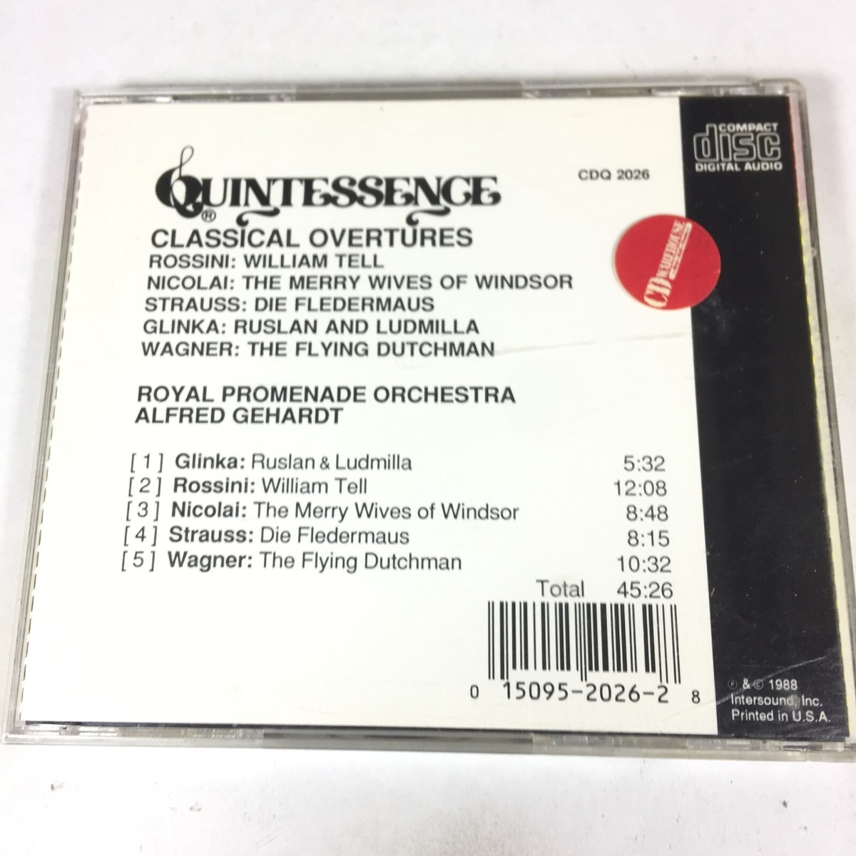 Classic Overtures - Audio CD By Gehardt ,Alfred | eBay