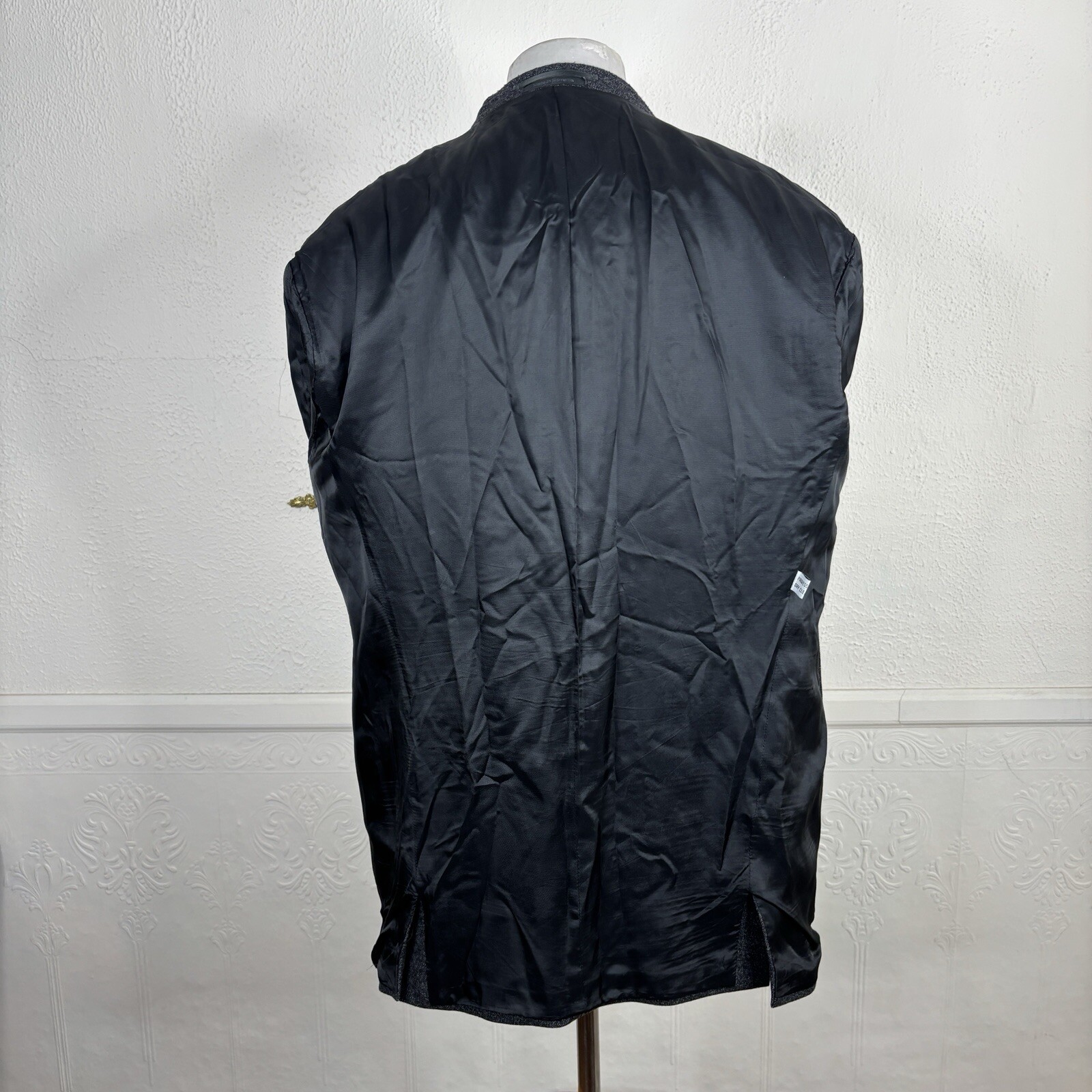 Bachrach Sport Coat Mens 44L Dark Gray Soft Semi Unstructured Wool