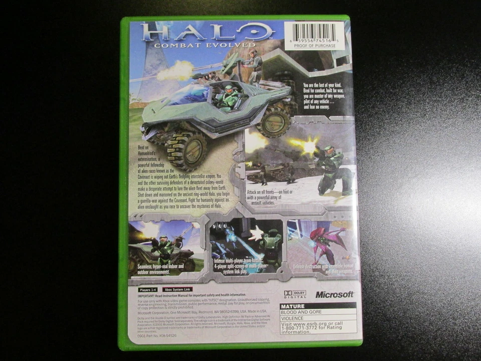 HALO: Combat Evolved (Microsoft XBOX, 2001) 2 3 PRISTINE COPY COMPLETE NEW MINT - Image 2 of 4