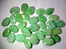 Natural Aqua Emerald Faceted Gemstones, 29 Pieces, 353 Carats, Ring Size Lot