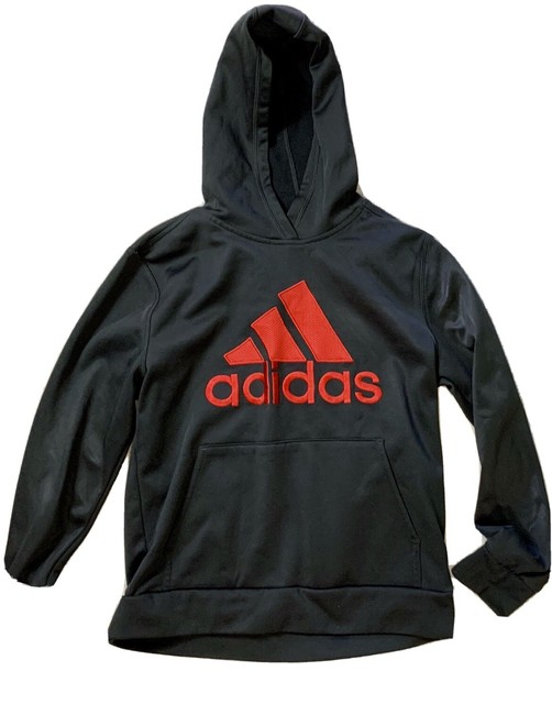 adidas black red hoodie