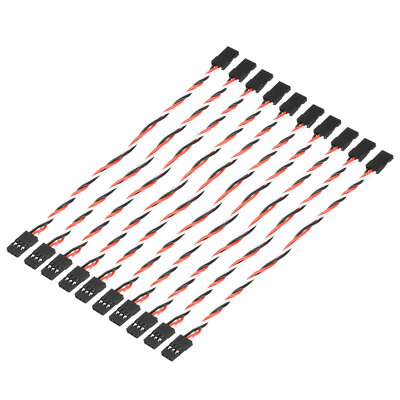 10x 3-Pin Servo Verlängerungskabel Stecker Twist Wire Male to Male 5,9Zoll 26AWG