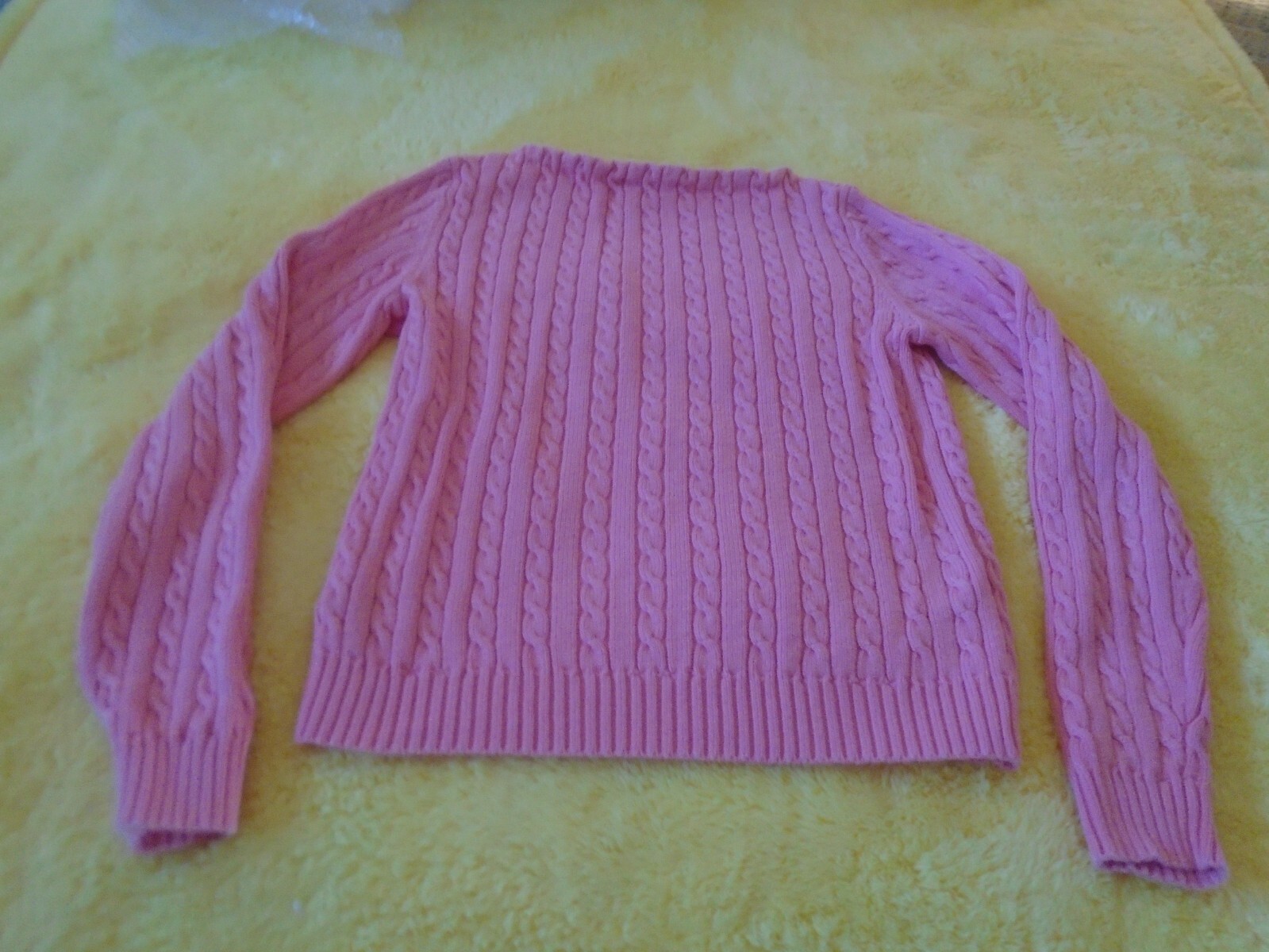 VINTAGE RALPH LAUREN PINK 100 COTTON CABLE KNIT PULLOVER SWEATER SIZE vintage-ralph-lauren-pink-100-cotton-cable-knit-pullover-sweater-size