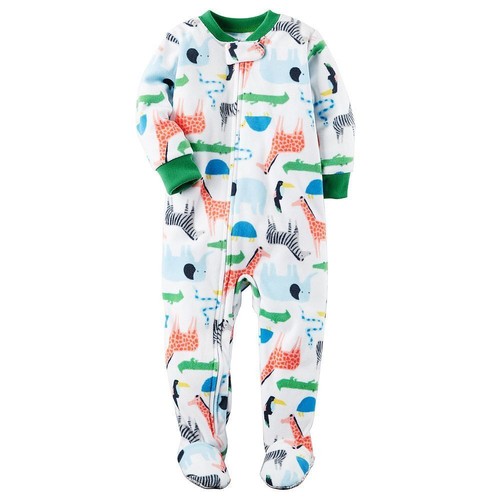 Carter's Toddler Animals Plush Fleece Footed Pajama Sleeper - Picture 3 of 4