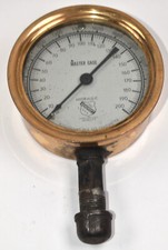 Antique Vintage Brass Ashcroft Hydraulic Master Gage Steampunk Industrial Gauge