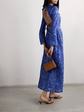 NWT Zimmermann Ottie Paisley print Long Sleeve Backless Maxi Dress 2, US8