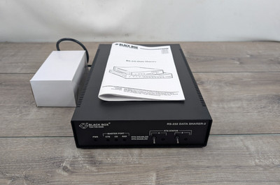 BLACK BOX Network Services RS-232 DATA SHARER-2 Model TL601A-R2 W/Cables
