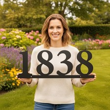 Custom Metal House Numbers Sign Modern Outdoor Address Plaque for Home