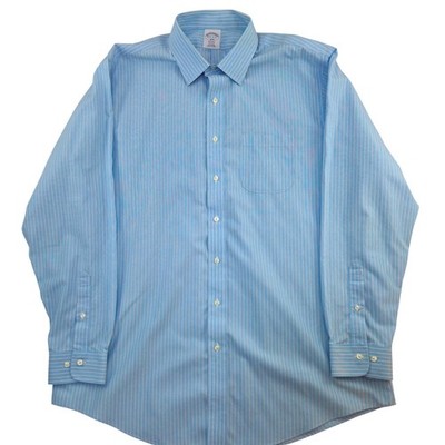 Brooks Brothers 1818 Regent Dress Shirt Men's 17 1/2 - 6/7 Blue Striped