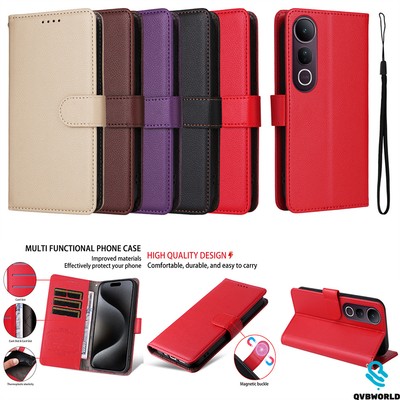 Handy Hülle für Vivo V50 Lite Y39 Y28 Y38 Y78 V40SE Litschi PU Leder Wallet Case