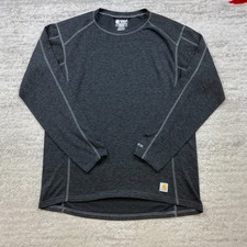 Carhartt Wool Shirt XL Gray Base Layer Preppy Casual Hiker Trekker Workwear Men