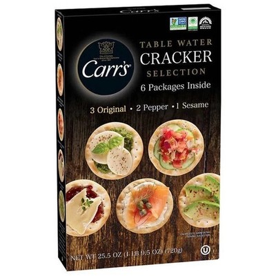 Carr's Table Water Cracker Variety Pack 25.5 Ounce Box EXP 06/2026