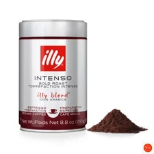 Illy Intenso Dark Roast Espresso Ground Coffee - 8.8oz