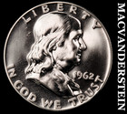 1962 Silver Franklin Half Dollar - Choice Gem Proof  Lustrous  #M218 — photo 1
