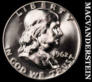 1962 Silver Franklin Half Dollar - Choice Gem Proof  Lustrous  #M218