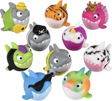 Rubber Sharks in Costumes - Stress Relief, Fidget Toy, Party Favors, Reward Ches