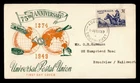 DR WHO 1949 AUSTRALIA FDC UPU ANIV ADELAIDE R78677