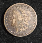 1890-CC Tailbar Morgan Silver Dollar