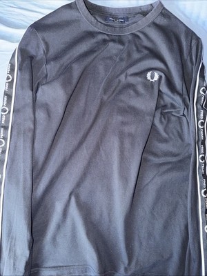 Fred Perry Langarm Größe Gr. M Schwarz