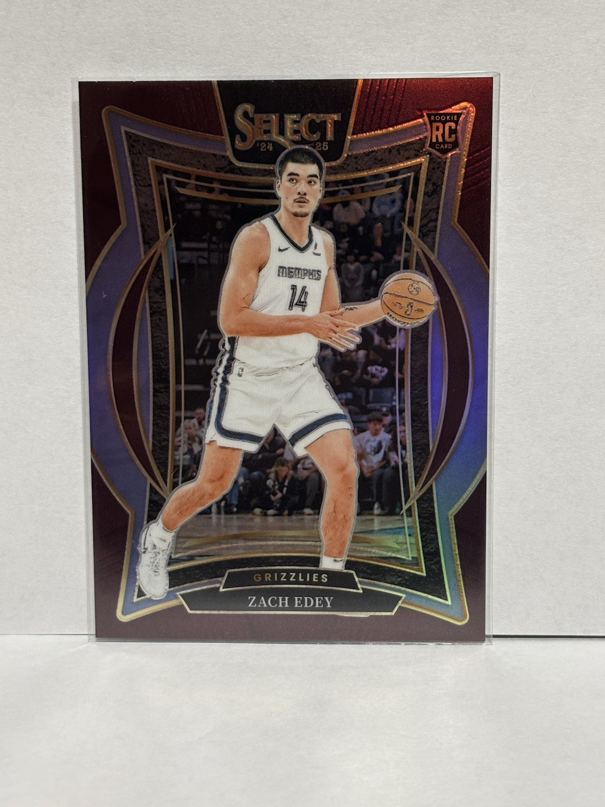 2024-25 Panini Select - Concourse Zach Edey #98 Maroon Prizm /175 (RC)