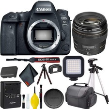 Canon EOS 6D Mark II DSLR Camera w/Tripod  Light Bundle