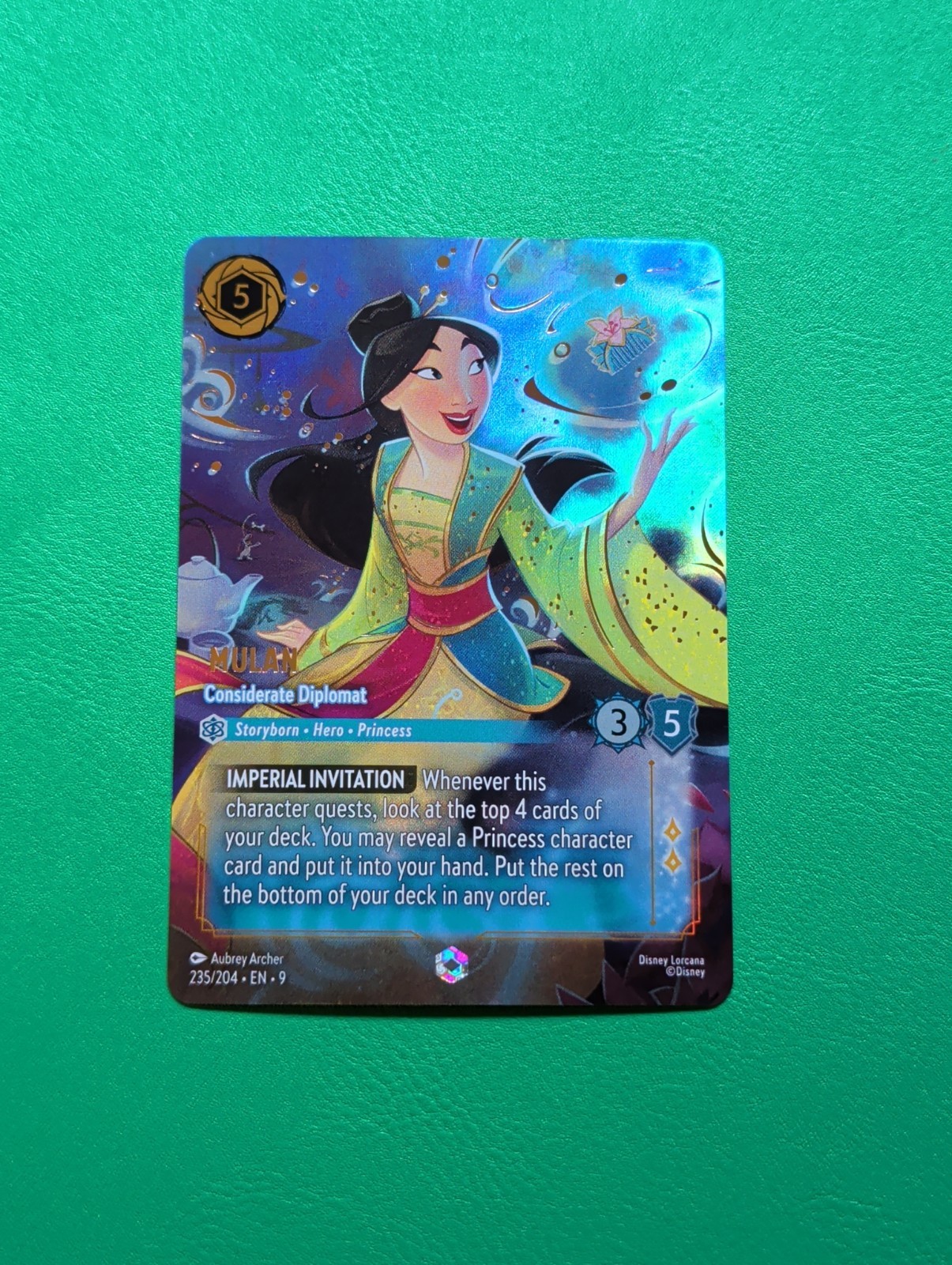 Disney Lorcana TCG Mulan Considerate Diplomat 235/204 Fabled Enchanted