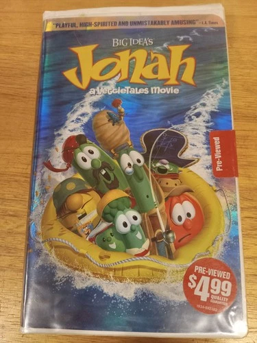 Big Idea's Jonah A VeggieTales Movie VHS Cassette Tape Movie Clamshell Kids