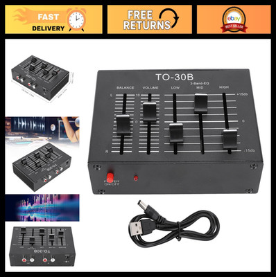 3-Band Equalizer EQ - Low Noise Volume Control for Turntables, Guitars & More