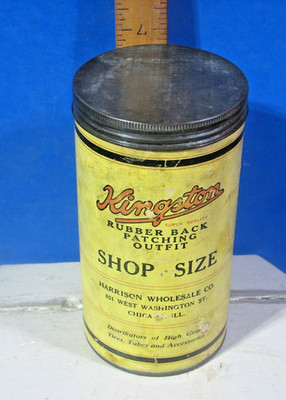 LARGE Vintage Kingston Shop Size  Rubber Tube Repair Kit  Gas & Oil Advertising