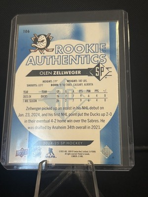 2024-25 Sp - Rookie Authentics Olen Zellweger #106 Blue (RC) | eBay