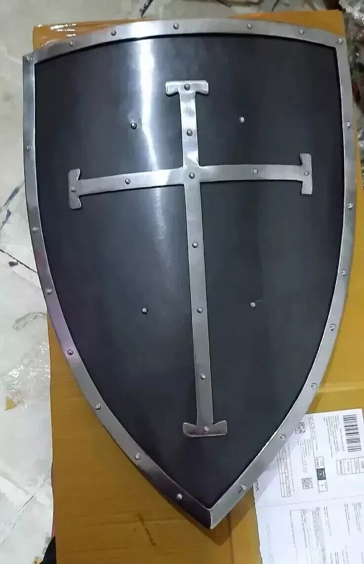 Knight Crusader Cross Templar Shield Larp Reenactment Cosplay Shield-image