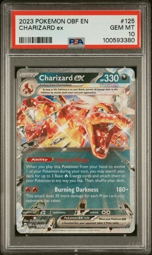 2023 POKEMON OBF EN-OBSIDIAN FLAMES #125 CHARIZARD EX PSA 10