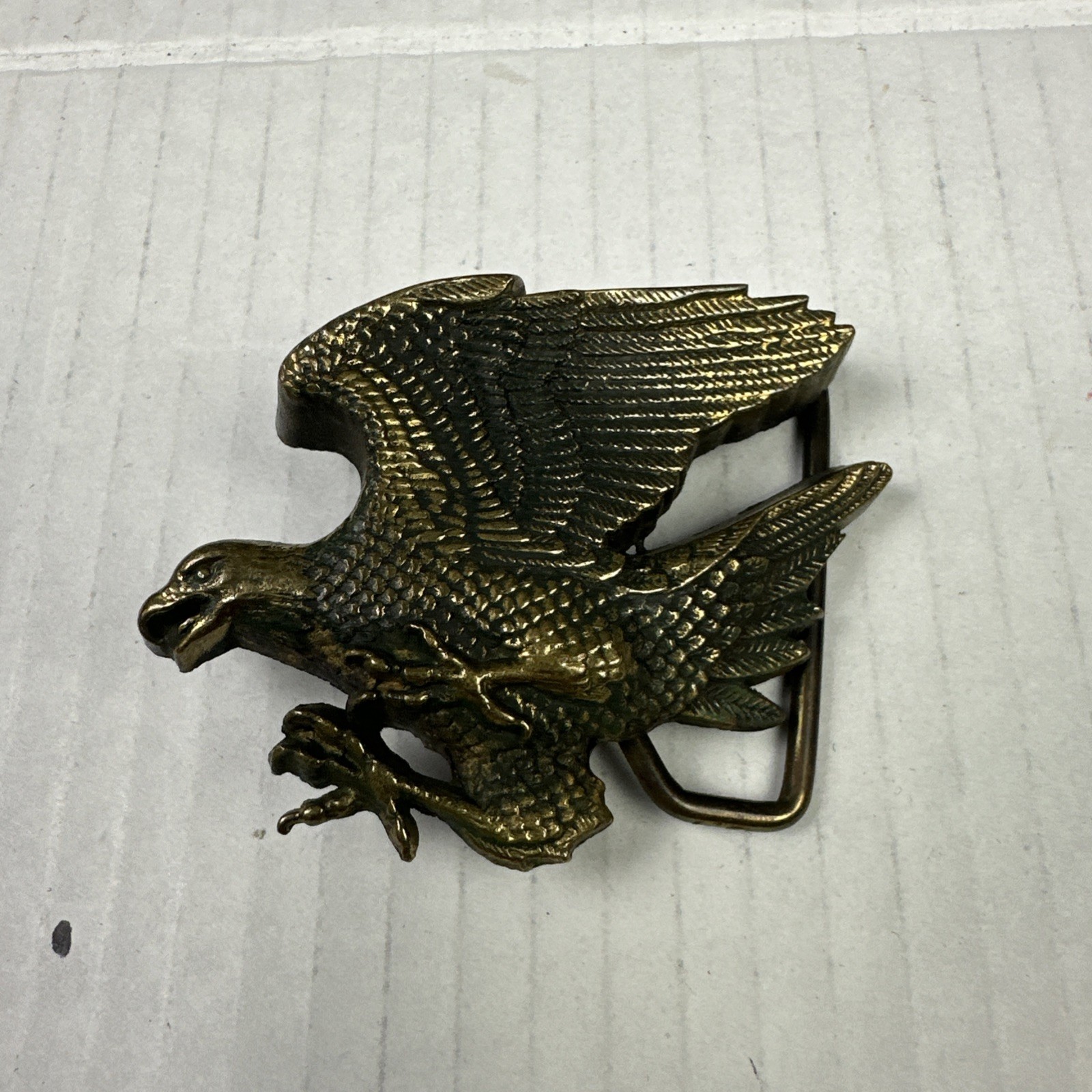Vintage 1978 Belt Baron Buckle 6105 BBB Solid Brass Eagle Made in Taiwan