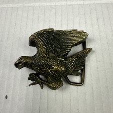 Vintage 1978 Belt Baron Buckle 6105 BBB Solid Brass Eagle Made in Taiwan