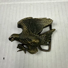 Vintage 1978 Belt Baron Buckle 6105 BBB Solid Brass Eagle Made in Taiwan