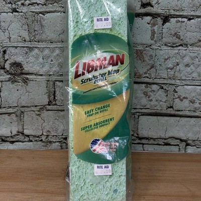 Libman Scrubster Mop Refill Easy Change Snap On Refill #03105 NEW USA