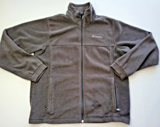 Columbia Youth Full Zip Fleece Jacket 18/20 Black Outdoors Warm