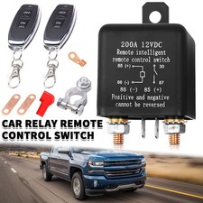 New 200A Car Battery Disconnect Relay Cut-Off Switch W/ Wireless Remote Control