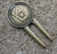 USA THE STATUE OF LIBERTY LADY AMERICAN ICON GOLF DESIGN  Ball Marker Divot Tool