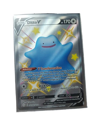 shiny ditto v pokemon card Amazon.com: Ditto Vmax & V - Shining Fates - Ultra Rare Card Lot