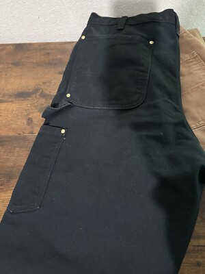 Carhartt Double Knee Work Pants B01 BLK Men's 801 BLK/34 X
